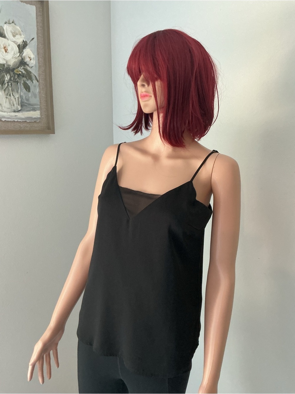 Banana Republic Black V-Neck Spaghetti Strap top